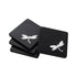 Black Marble Coaster with Stainless Steel Inlay (Set of 4)